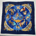 Hermes Carre 90 Scarf Silk Musee Vivant du Cheval Chantilly Chien Thichy Castle