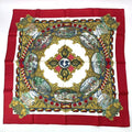 Hermes Carre 90 L'entente Cordiale Franco British Alliance Scarf Silk