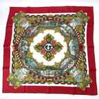 Hermes Carre 90 L'entente Cordiale Franco British Alliance Scarf Silk