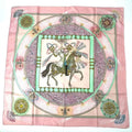 Hermes Carre 90 Silk Scarf Feux Dartifice Flame of Skill Pink