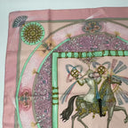 Hermes Carre 90 Silk Scarf Feux Dartifice Flame of Skill Pink — view 2