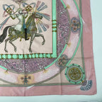Hermes Carre 90 Silk Scarf Feux Dartifice Flame of Skill Pink — view 5