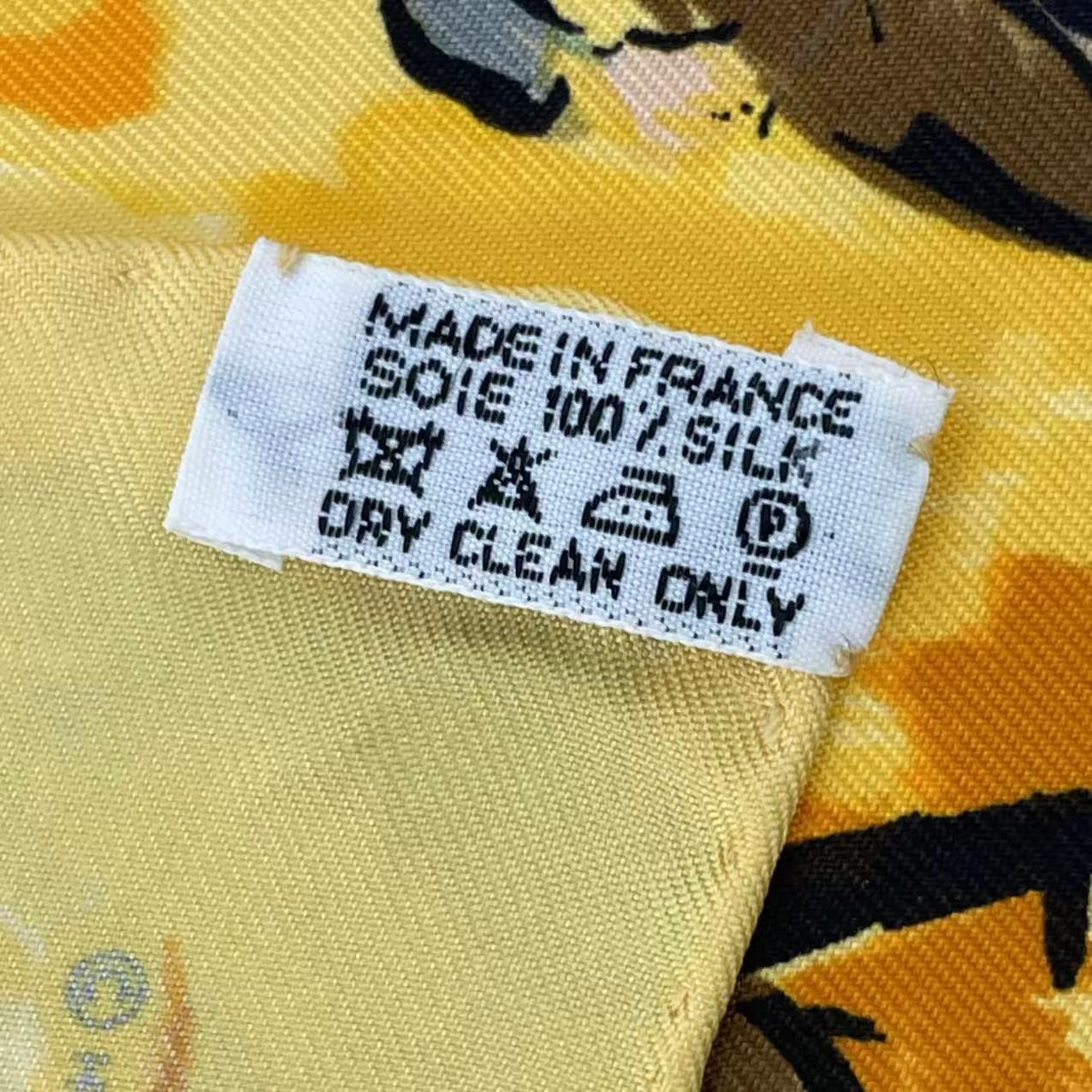 Hermes Silk Scarf Concerto Yellow — view 6