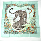 Hermes Scarf Carre 90 Dip Dye Jungle Love Silk Green