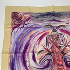 Hermes Carre 90 les Perles de Turukana Pearl of the Celestial Fire Scarf Silk — view 2