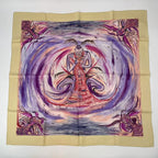 Hermes Carre 90 les Perles de Turukana Pearl of the Celestial Fire Scarf Silk