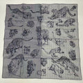 Hermes Carre 90 Silk Scarf Dans L Atelier de Robert's Blue