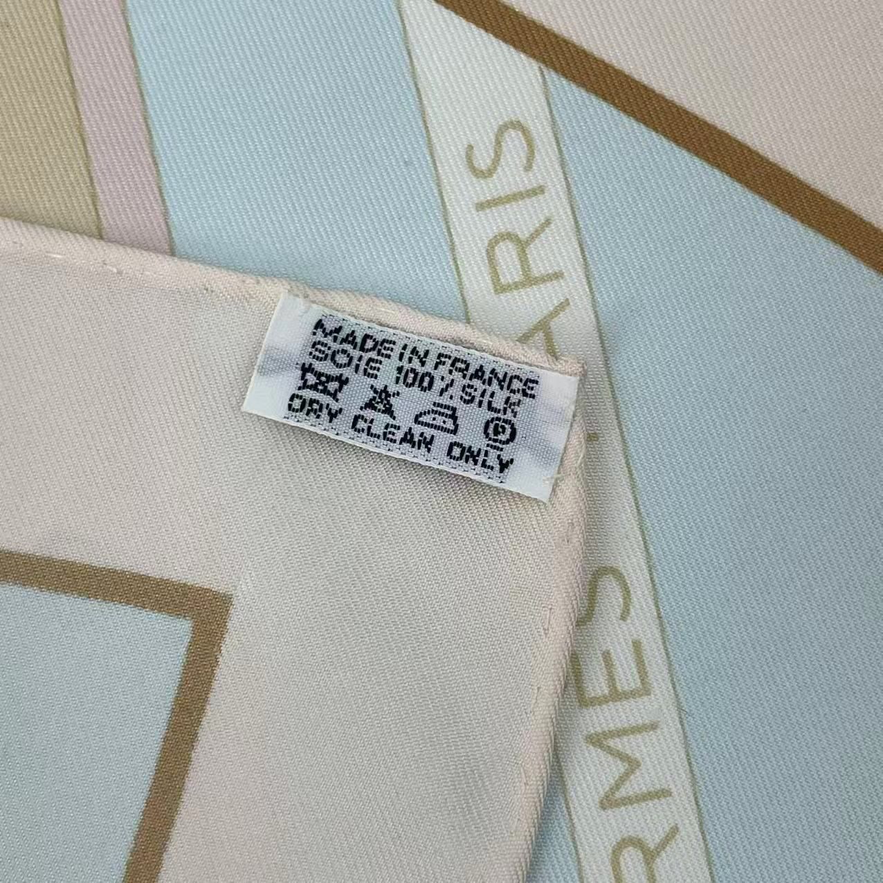 Hermes Carre 90 Lea Courses Horse Racing Silk Scarf Beige — view 6