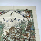 Hermes Carre 90 Sichuan Silk Scarf White — view 3