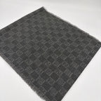 Fendi Shawl Gray Wool Zucca Pattern Scarf — view 2