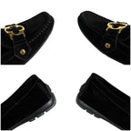 Louis Vuitton Flower Motif Loafers Driving Shoes Black Noir Suede Leather — view 7