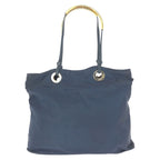 Prada Tessuto Navy Gold Nylon Tote Shoulder