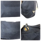 Prada Tessuto Navy Gold Nylon Tote Shoulder — view 5