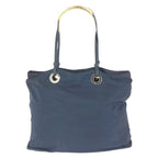 Prada Tessuto Navy Gold Nylon Tote Shoulder — view 2