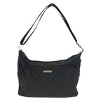 Gucci Black Gold GG Canvas Leather 019 Shoulder