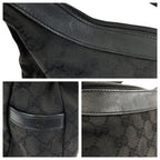 Gucci Black Gold GG Canvas Leather 019 Shoulder — view 5