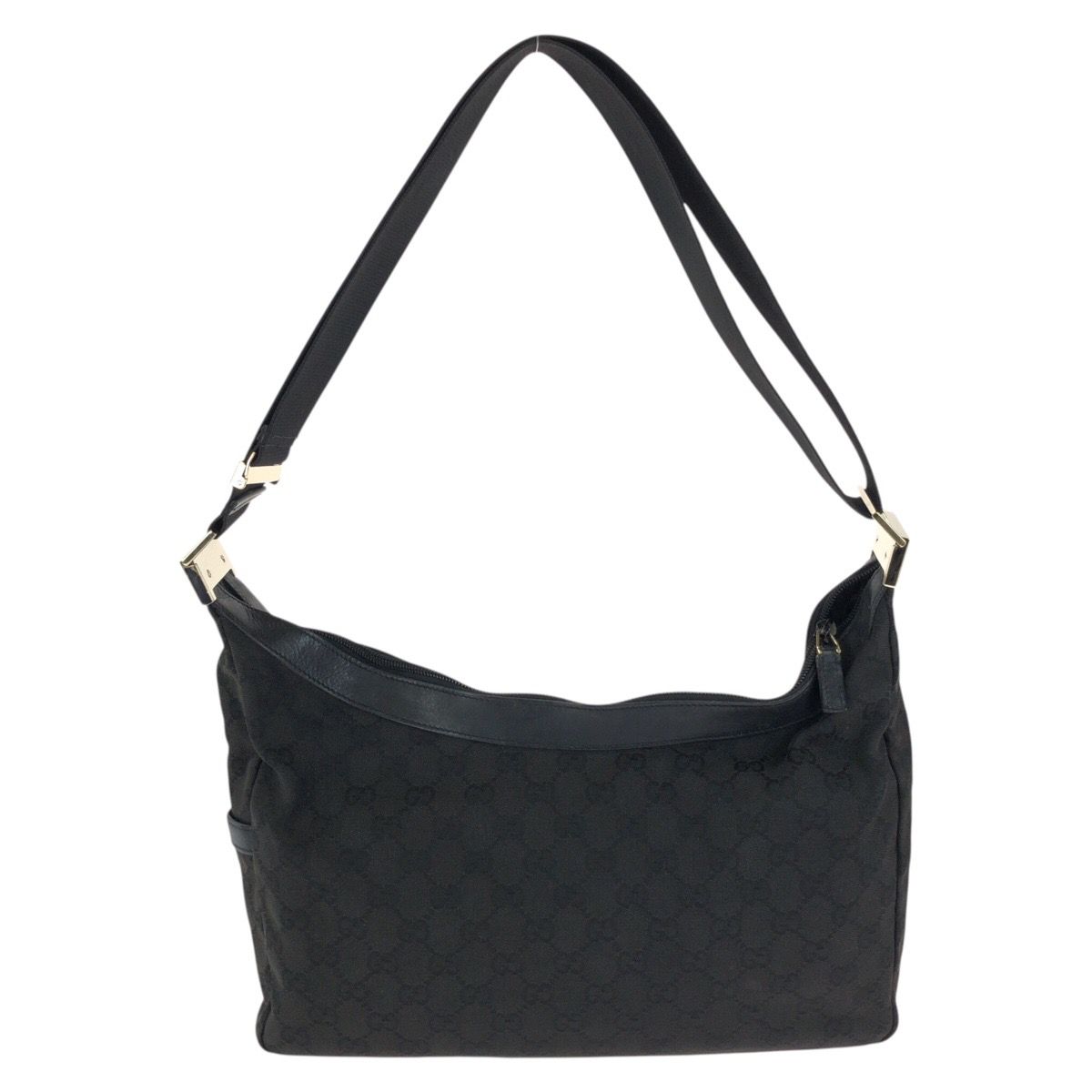 Gucci Black Gold GG Canvas Leather 019 Shoulder — view 2