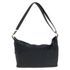 Gucci Black Gold GG Canvas Leather 019 Shoulder — view 2