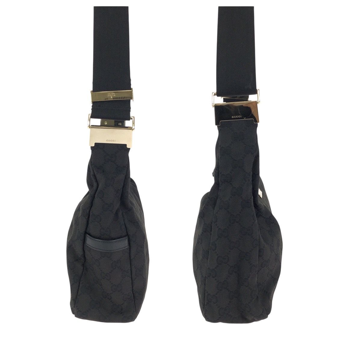 Gucci Black Gold GG Canvas Leather 019 Shoulder — view 8