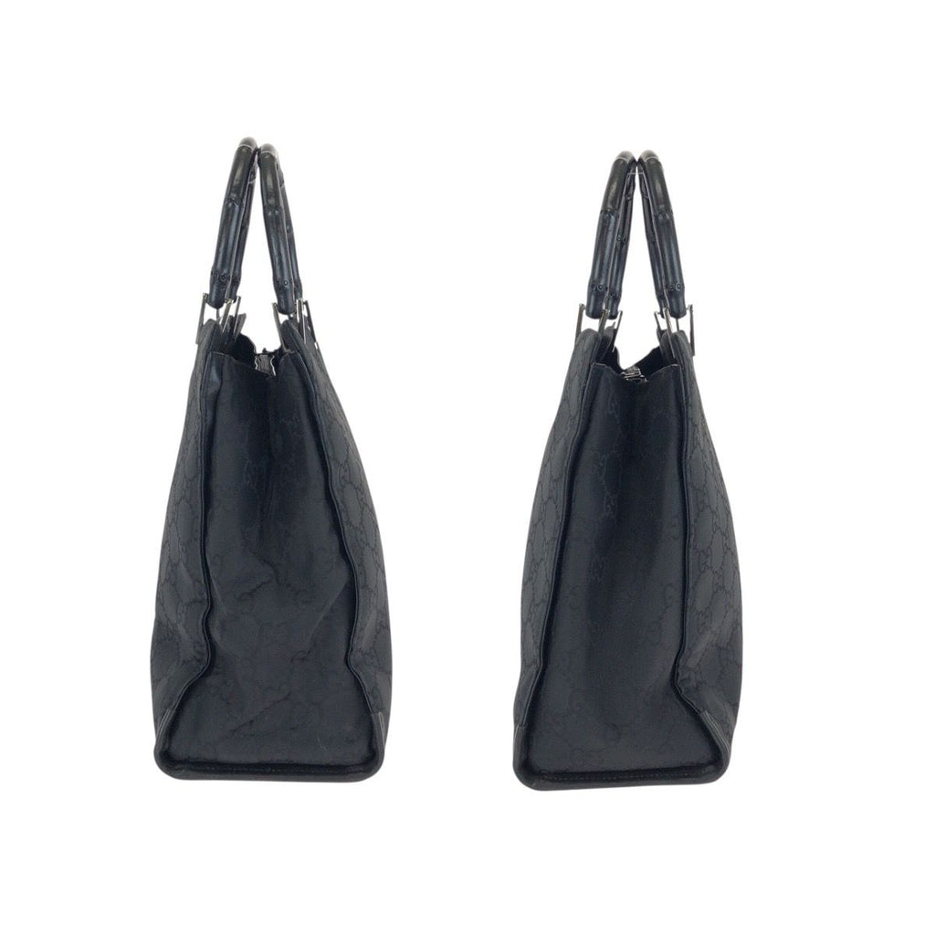 Gucci Bamboo Black Silver Nylon 002 Tote — view 8