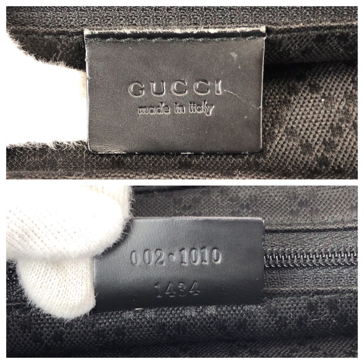 Gucci Bamboo Black Silver Nylon 002 Tote — view 4
