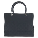 Gucci Bamboo Black Silver Nylon 002 Tote