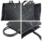 Gucci Bamboo Black Silver Nylon 002 Tote — view 5