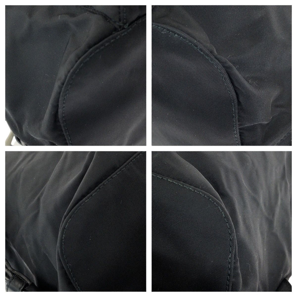 Prada Tessuto Black Silver Nylon Backpack — view 3