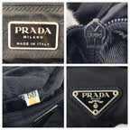 Prada Tessuto Black Silver Nylon Backpack — view 4