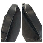 Gucci Black GG Canvas Leather Handbag Pouch — view 5