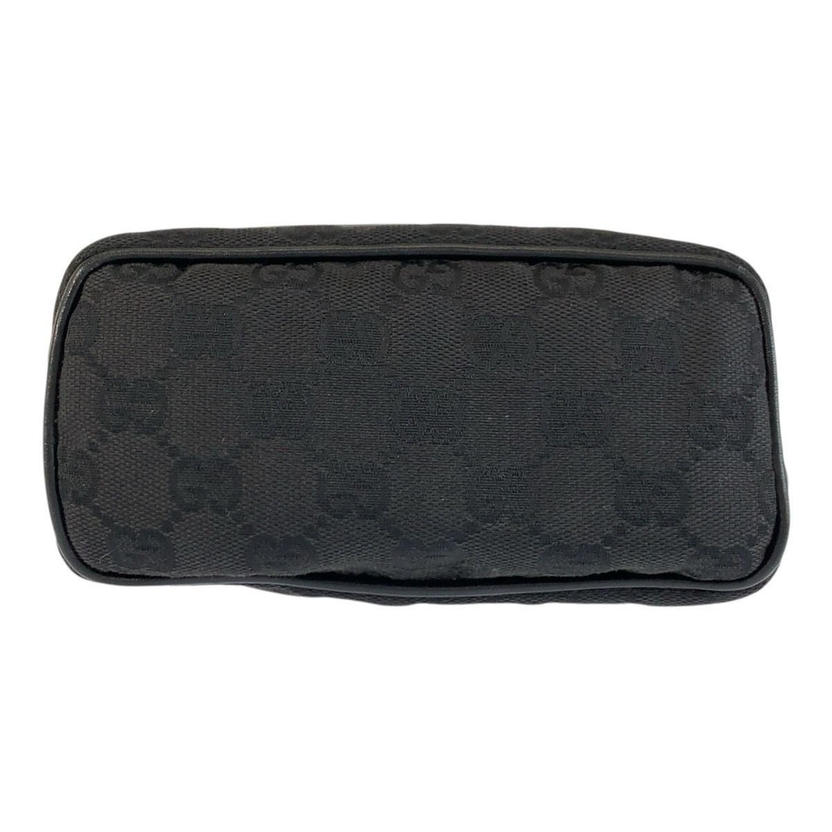 Gucci Black GG Canvas Leather Handbag Pouch — view 9