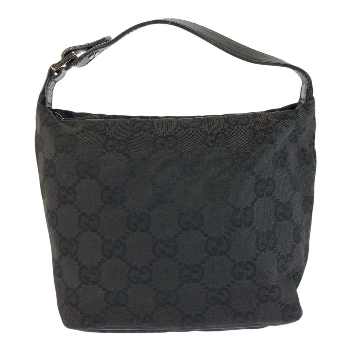 Gucci Black GG Canvas Leather Handbag Pouch