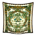 Hermes Astres Et Soleils Carre 90 Green Multicolor Silk Scarf