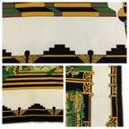 Hermes Astres Et Soleils Carre 90 Green Multicolor Silk Scarf — view 4