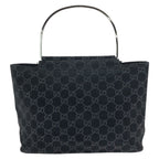 Gucci GG Pattern Black Silver Suede 000 Tote — view 2