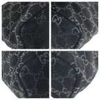 Gucci GG Pattern Black Silver Suede 000 Tote — view 3