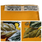 Hermes L'arbre de Soie Carre 90 Orange Silk Scarf — view 3