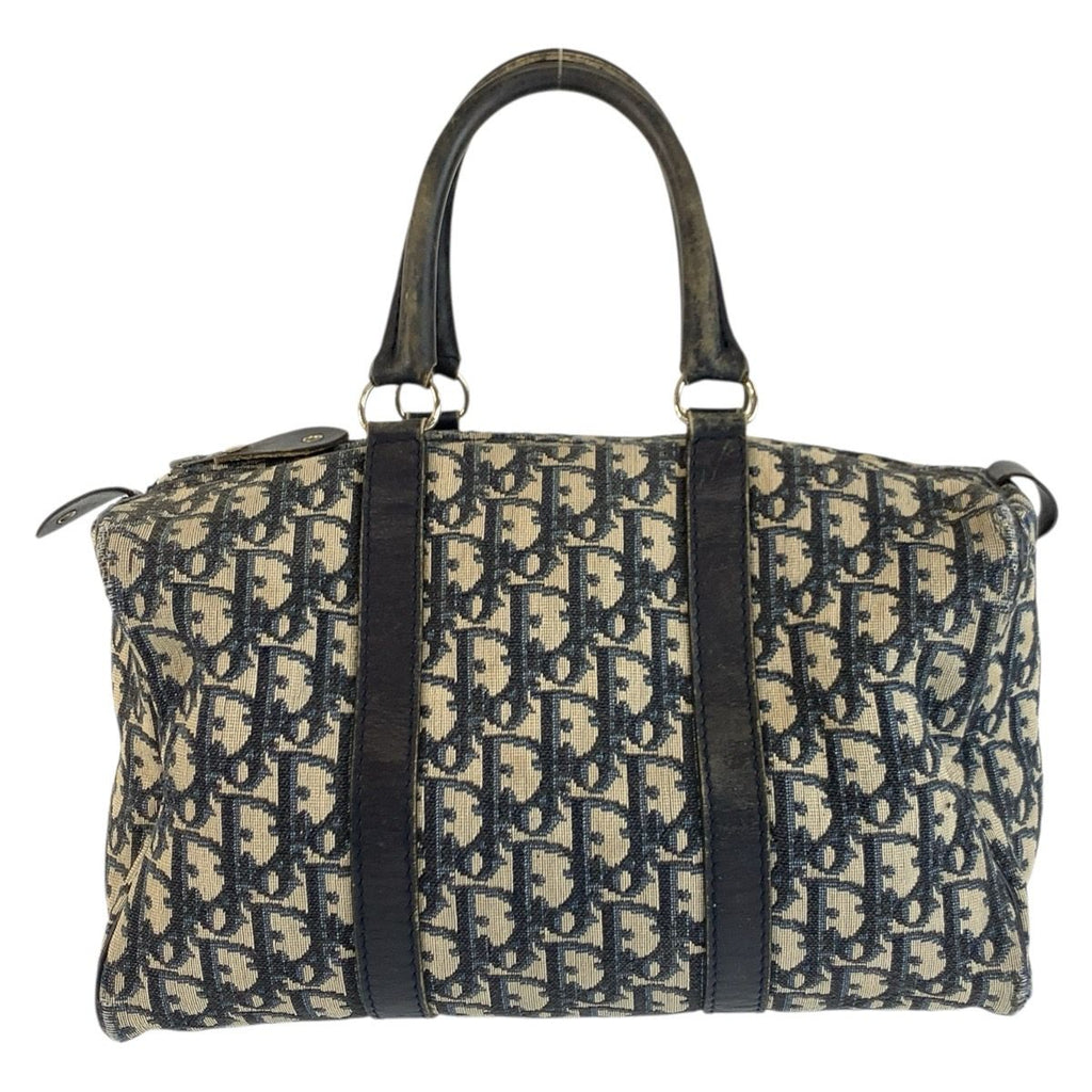 Dior Vintage Trotter Navy Silver Boston