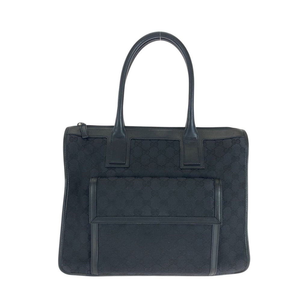 Gucci Black Silver GG Canvas 000 Tote Shoulder