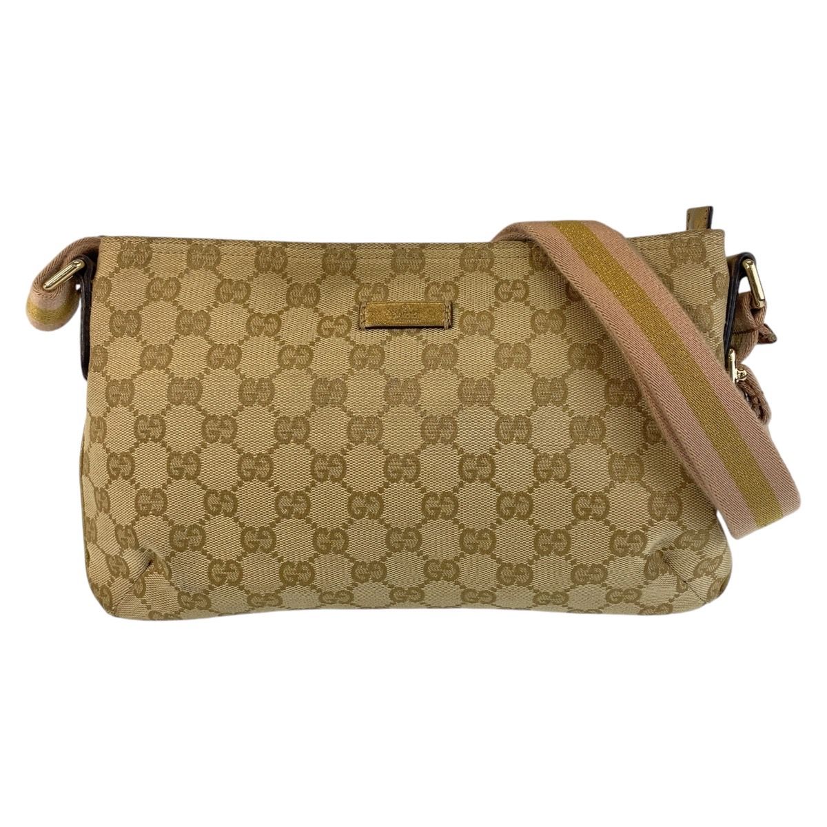 Gucci Sherry Line Beige Pink Gold GG Canvas Shoulder