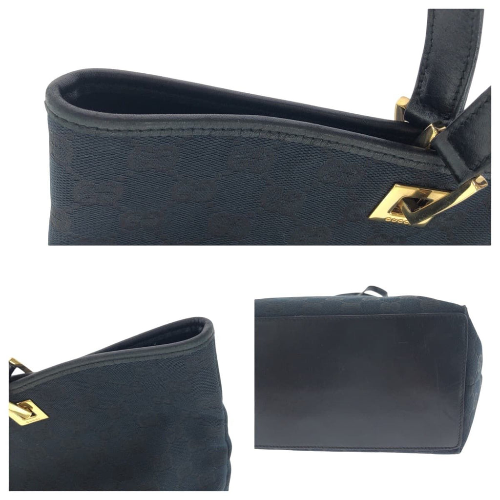Gucci Black Gold GG Canvas 002 Tote Shoulder — view 6