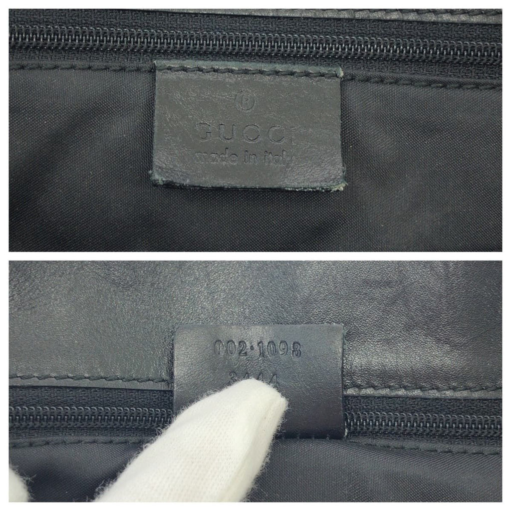Gucci Black Gold GG Canvas 002 Tote Shoulder — view 4