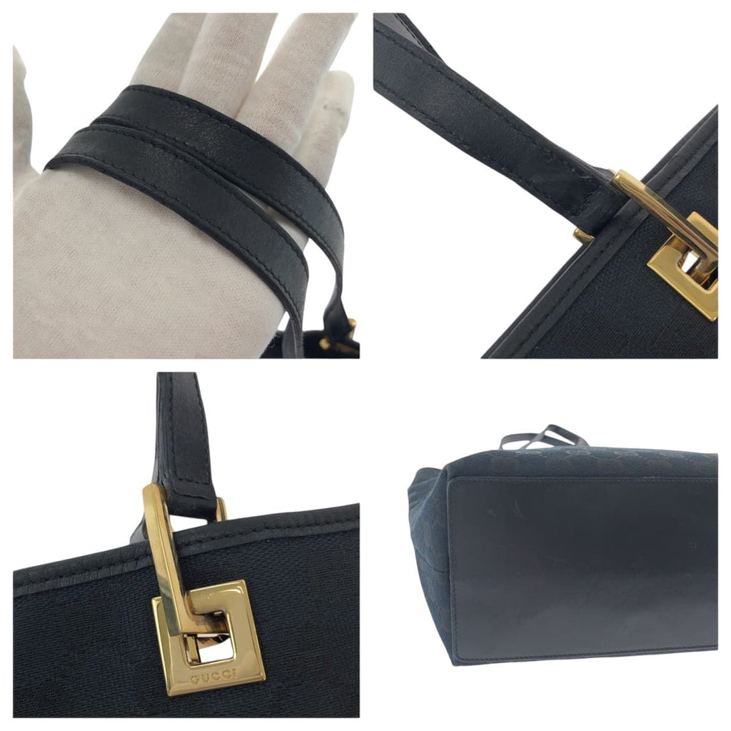 Gucci Black Gold GG Canvas 002 Tote Shoulder — view 5