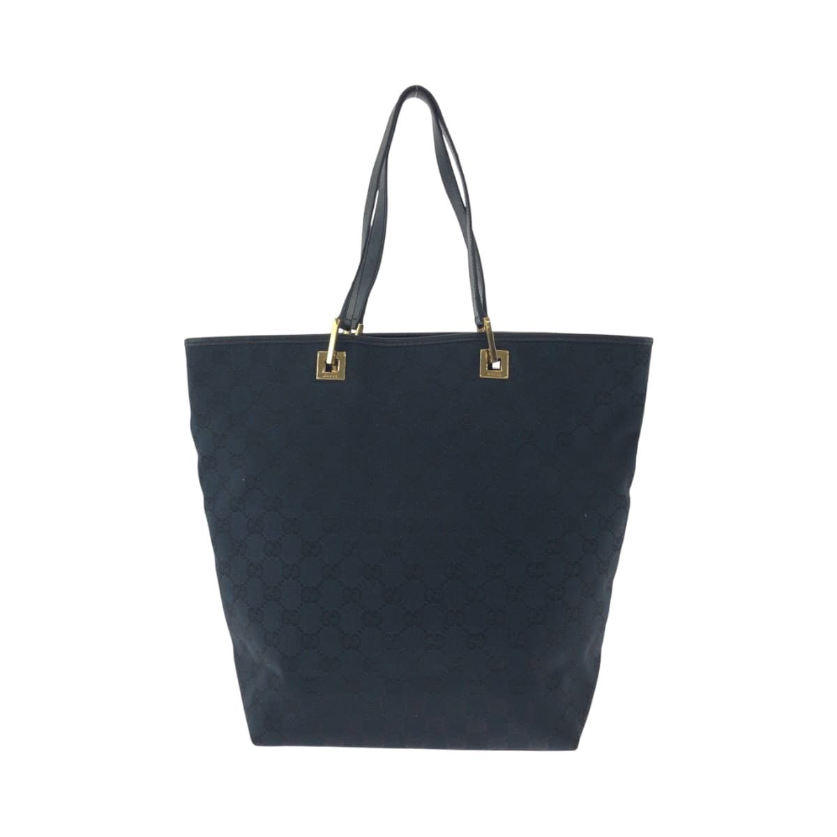 Gucci Black Gold GG Canvas 002 Tote Shoulder