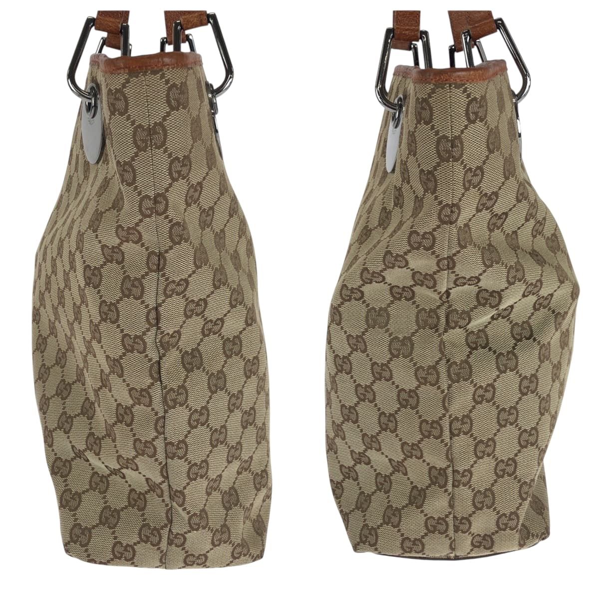 Gucci Brown Silver GG Canvas Tote Shoulder — view 8