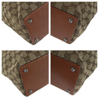Gucci Brown Silver GG Canvas Tote Shoulder — view 3