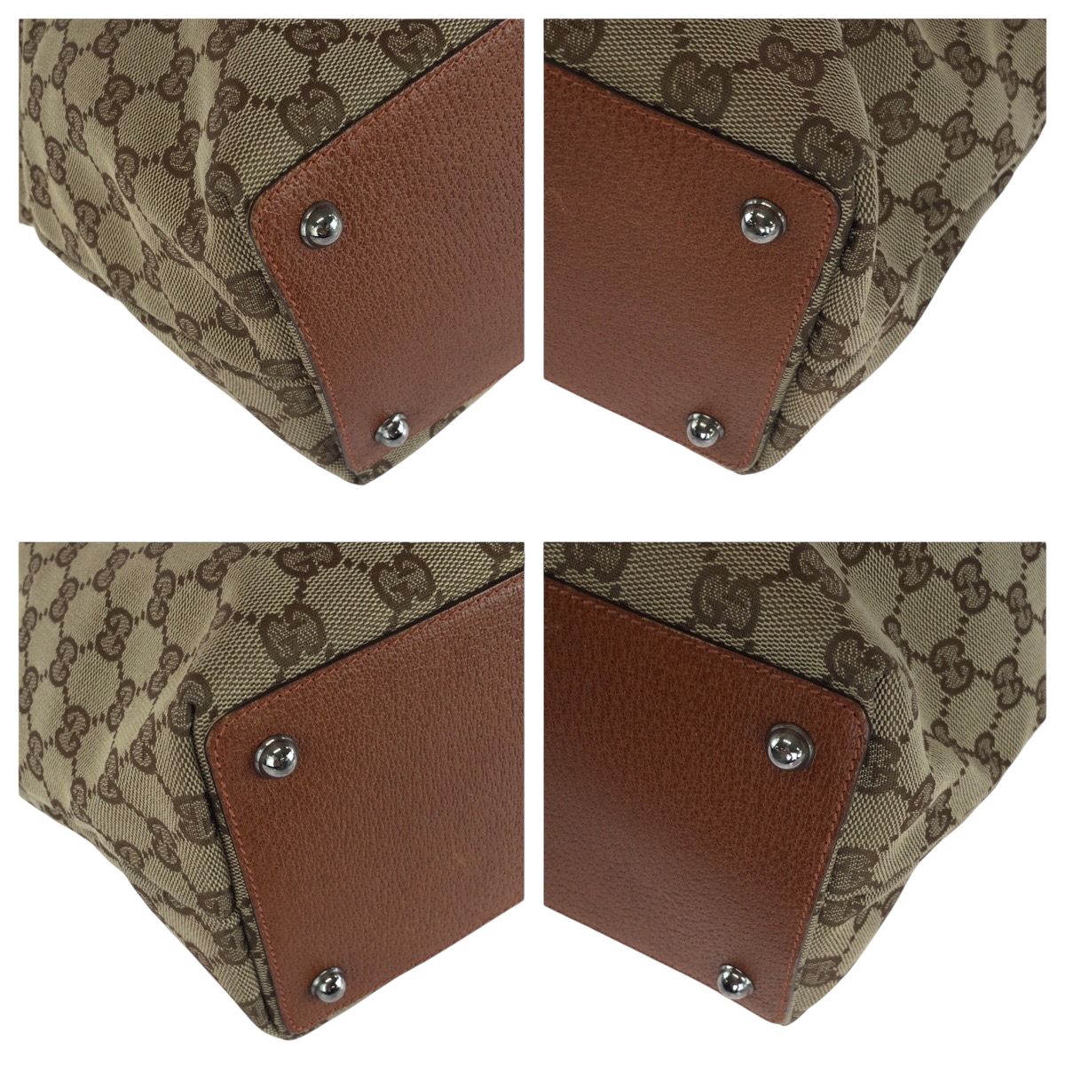 Gucci Brown Silver GG Canvas Tote Shoulder — view 3