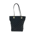 Gucci Black Gold GG Canvas 002 Tote Shoulder