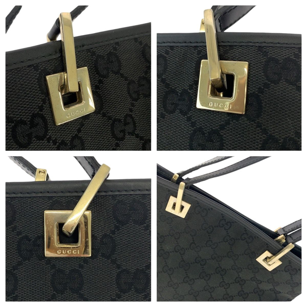 Gucci Black Gold GG Canvas 002 Tote Shoulder — view 6