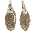 Gucci Abbey Beige Ivory GG Canvas Leather Shoulder — view 8